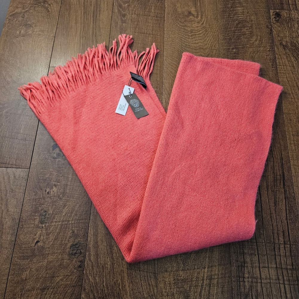 Vince Camuto Hot Pink Acrylic Fringe Scarf One Size soft Shimmer New With Tag